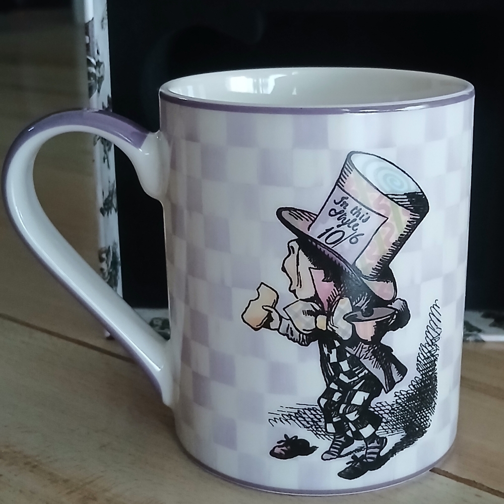 Mackenzie Childs Brand New Mug "Alice In Wonderland" Mad Hatter